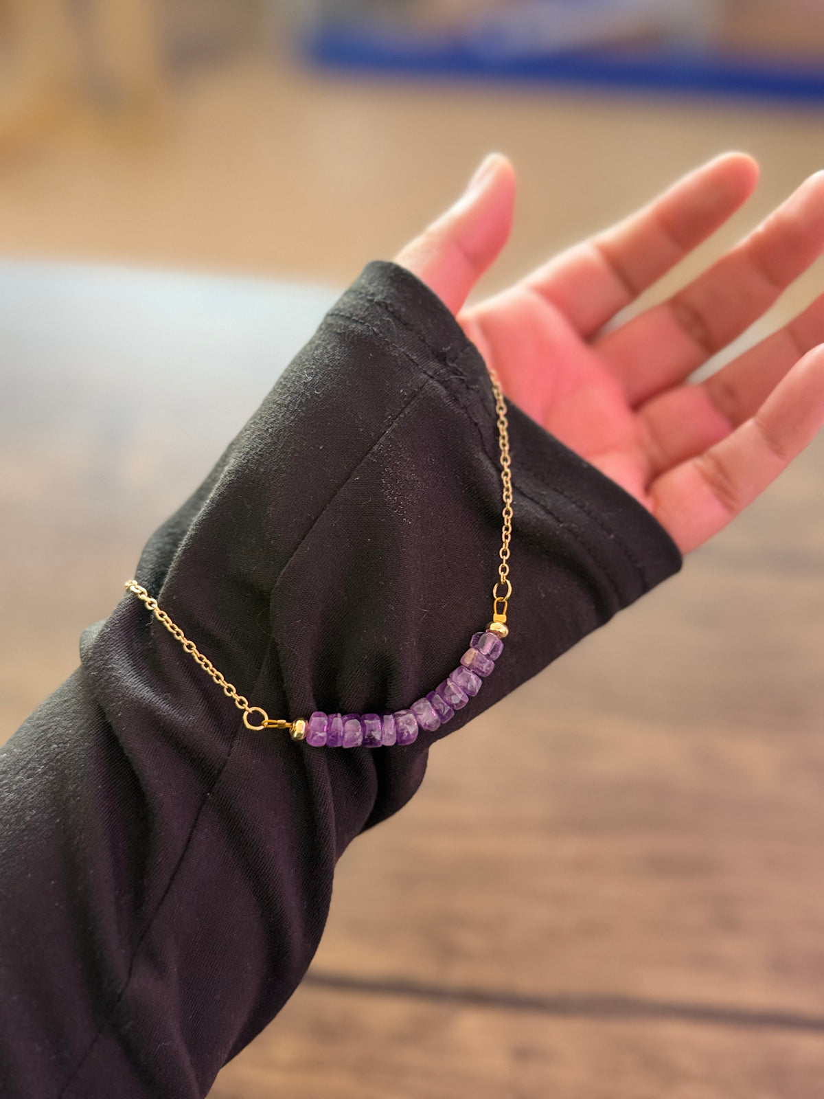 Collar de Amatista Natural en Rondel – Calma e Intuición