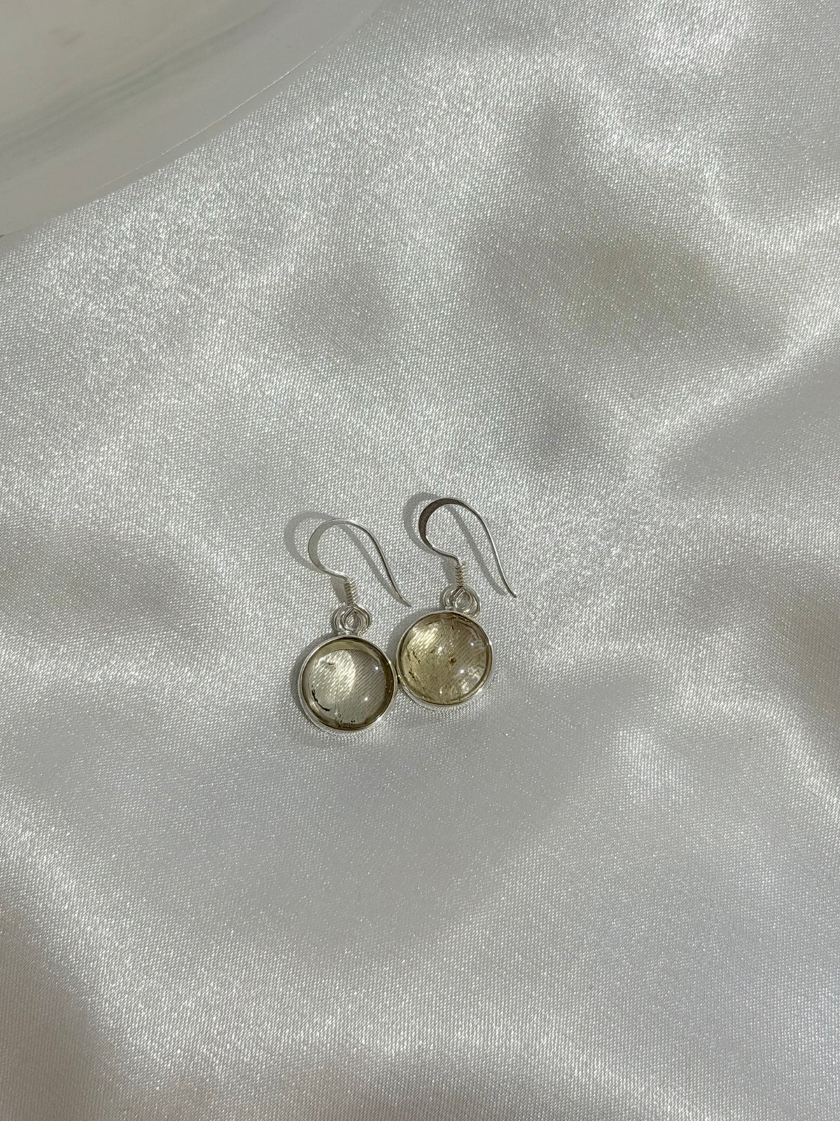 Aretes de Citrino Natural en Plata .950 | Diseño Clásico