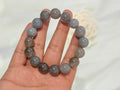 Pulsera de Ágata Gris 12 mm | Piedra Natural
