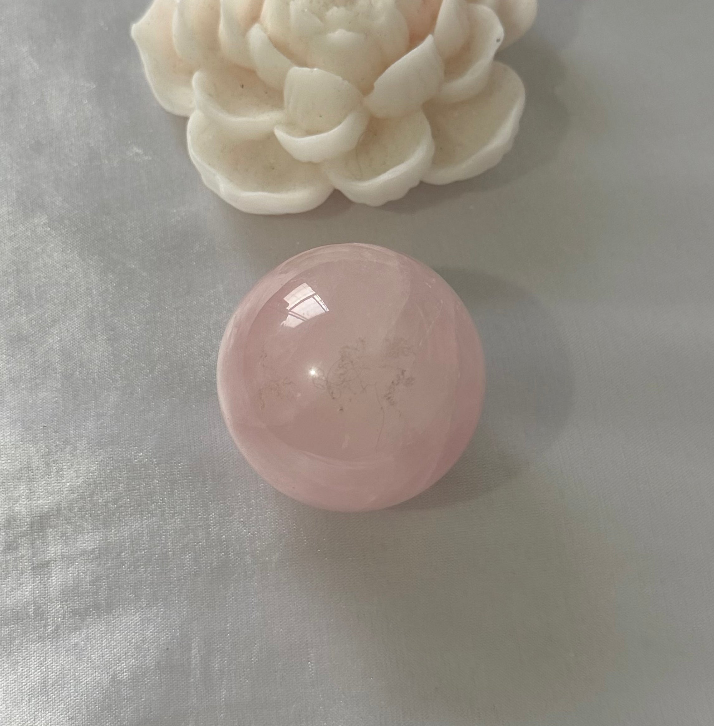 Esfera de Cuarzo Rosa – 45 mm