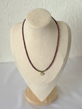 Collar Corazón Rubí | Rubí y Pirita Facetados