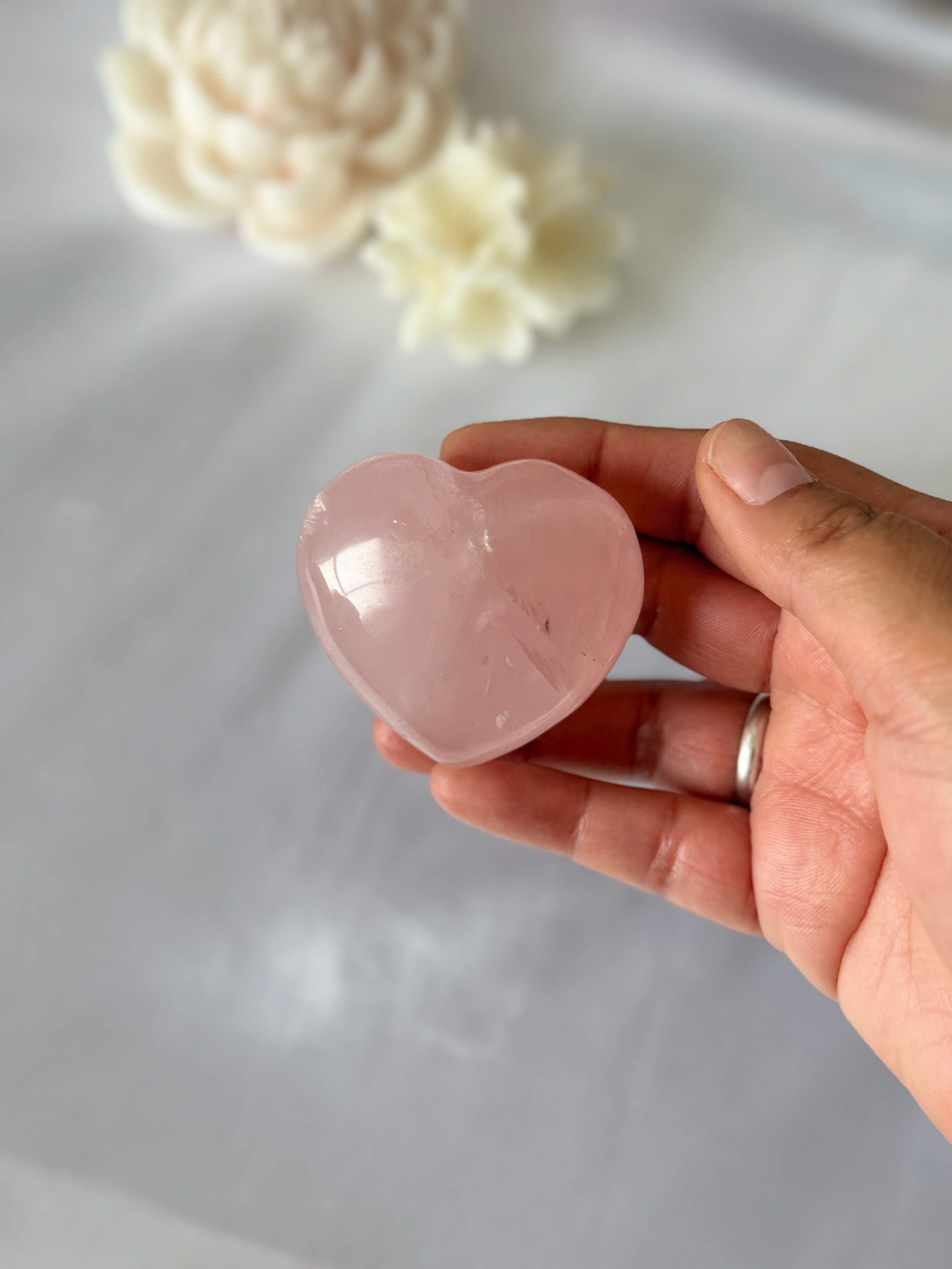 Corazón Amor Propio – Cuarzo Rosa