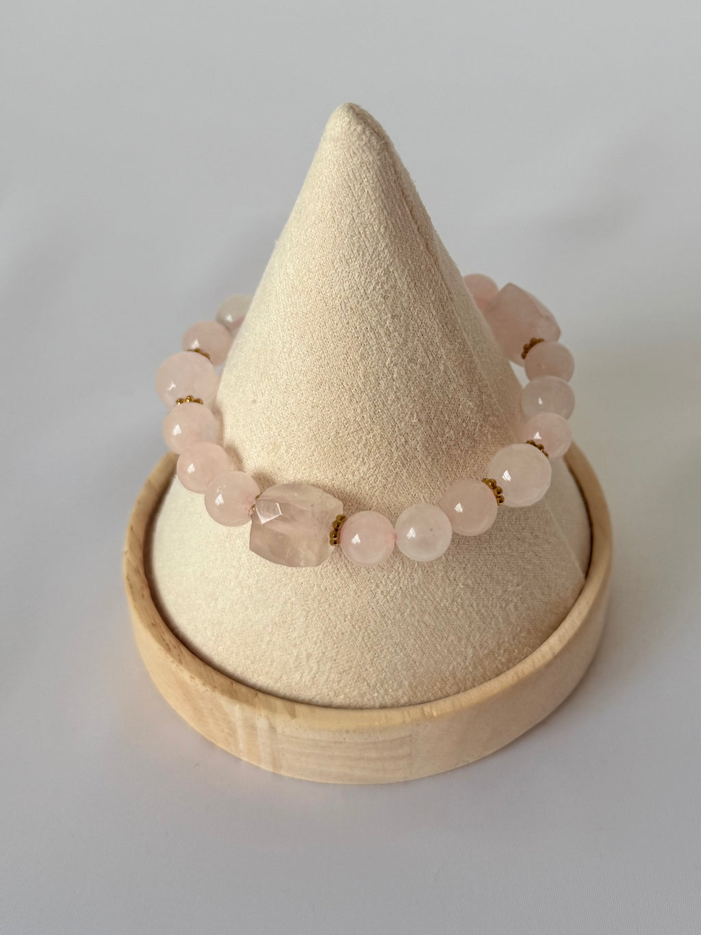Pulsera Rosa Luz | Cuarzo Rosa Natural