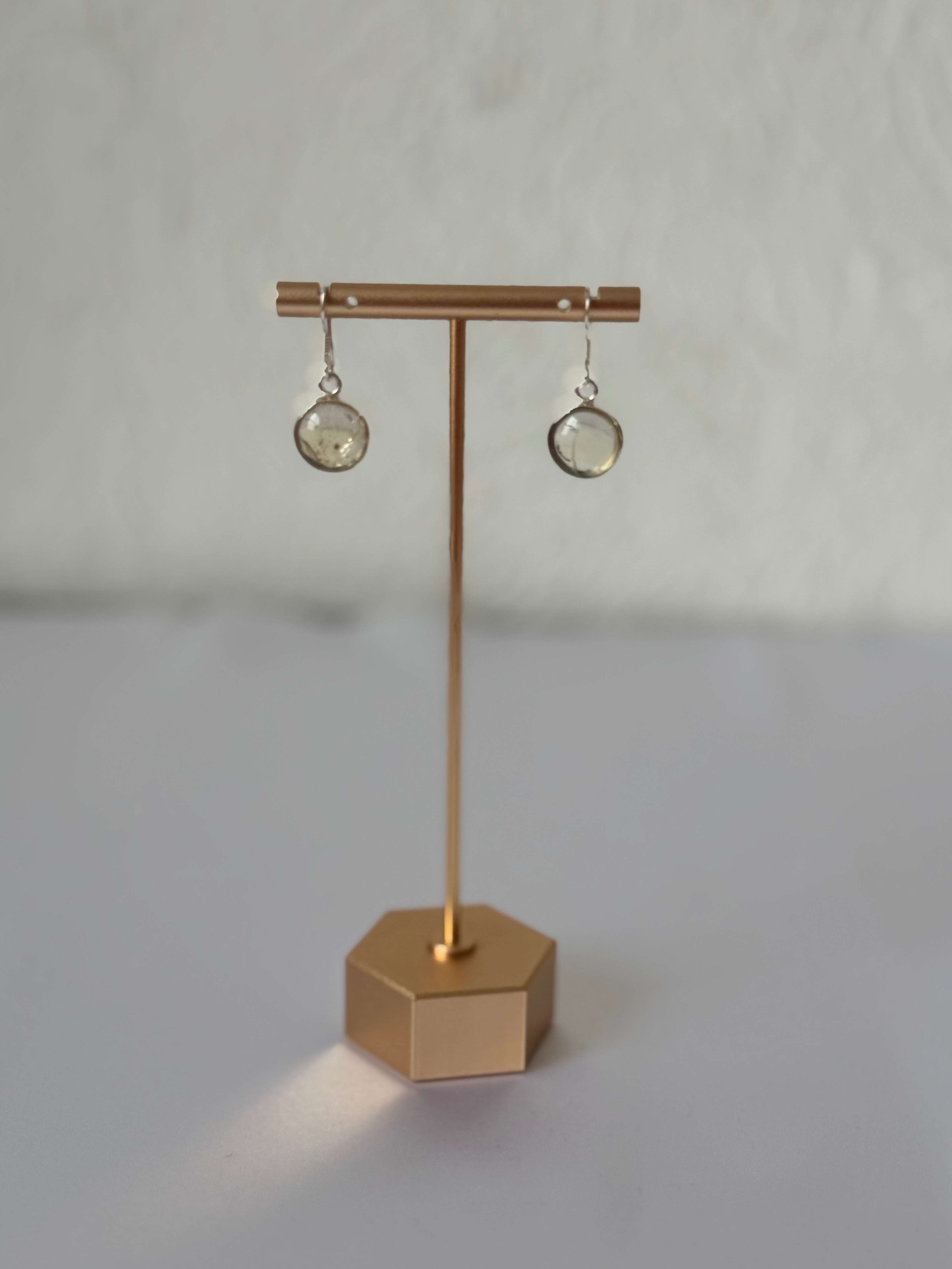 Aretes de Citrino Natural en Plata .950 | Diseño Clásico