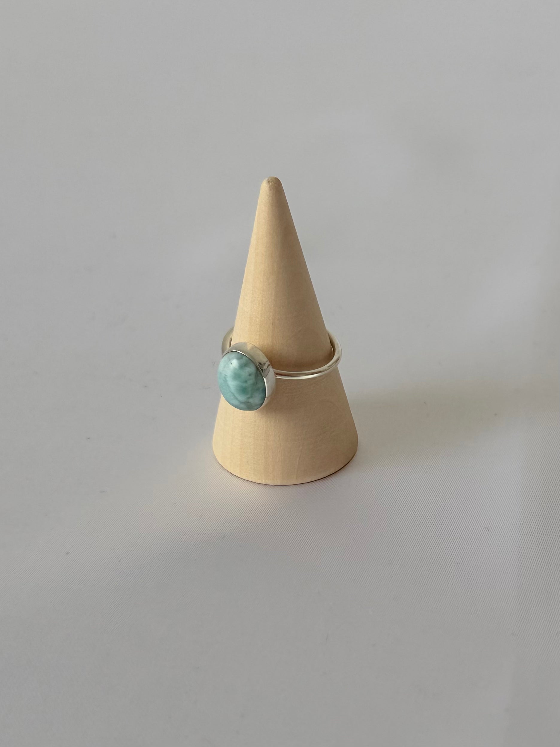 Anillo de Larimar Natural en Plata 950 | Mar Serena