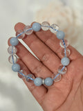 Pulsera Serenidad | Angelita y Cuarzo Cristal 12 mm