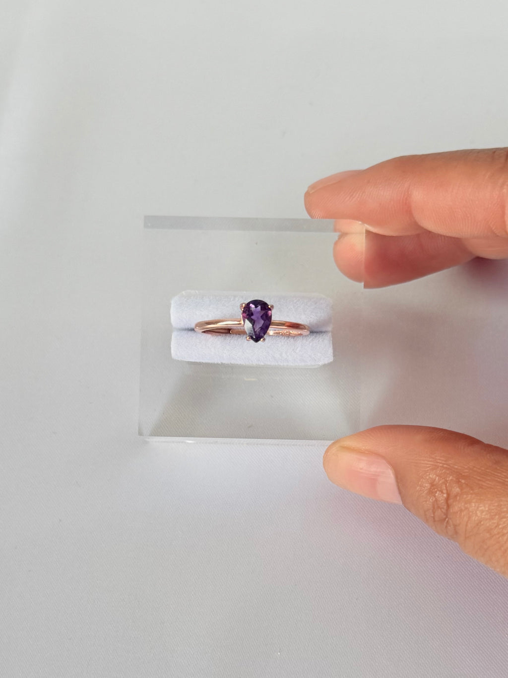 Anillo Violeta | Amatista en Plata .925 con Baño de Oro