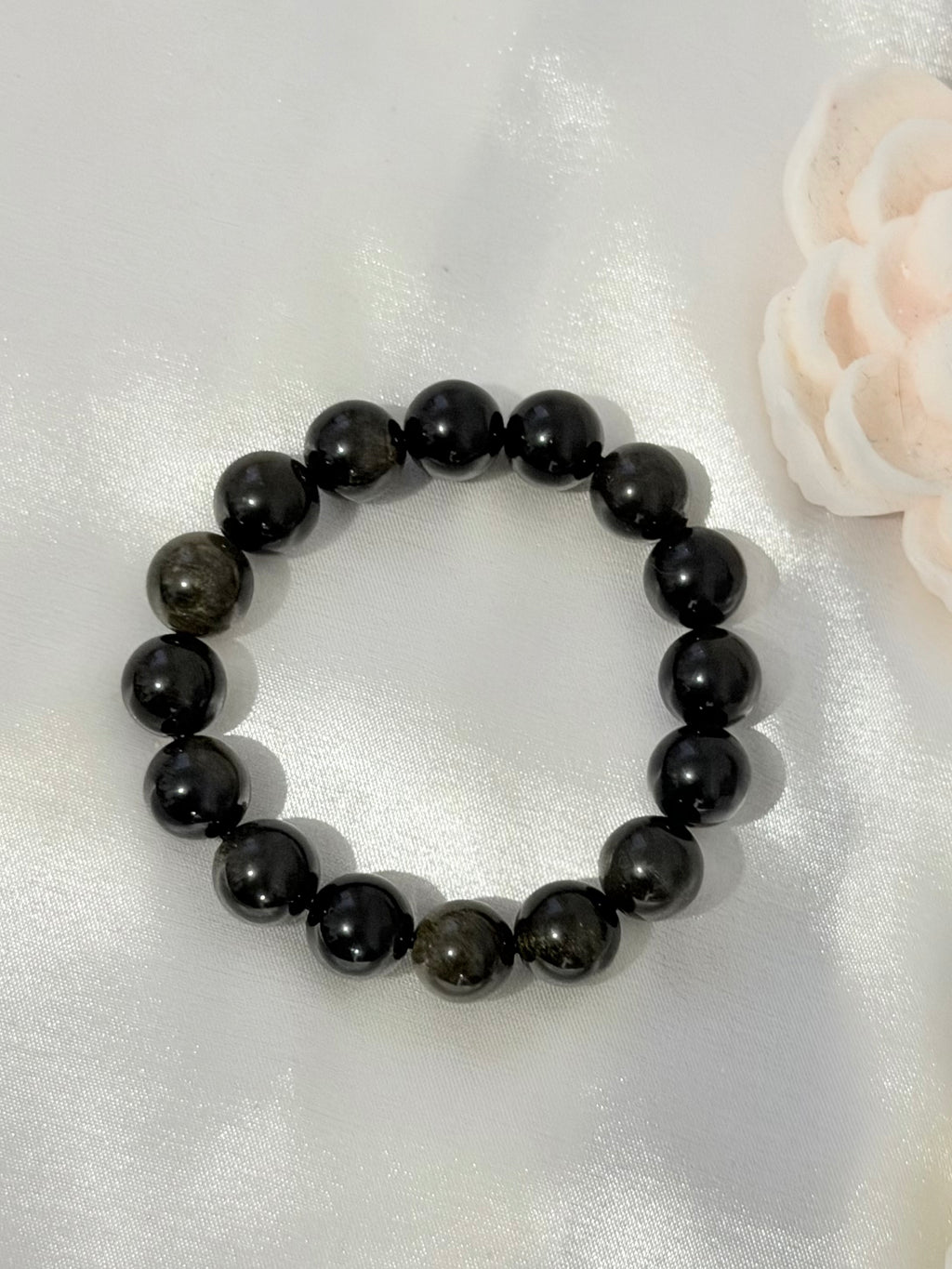 Pulsera de Obsidiana Dorada 12 mm | Piedra Natural