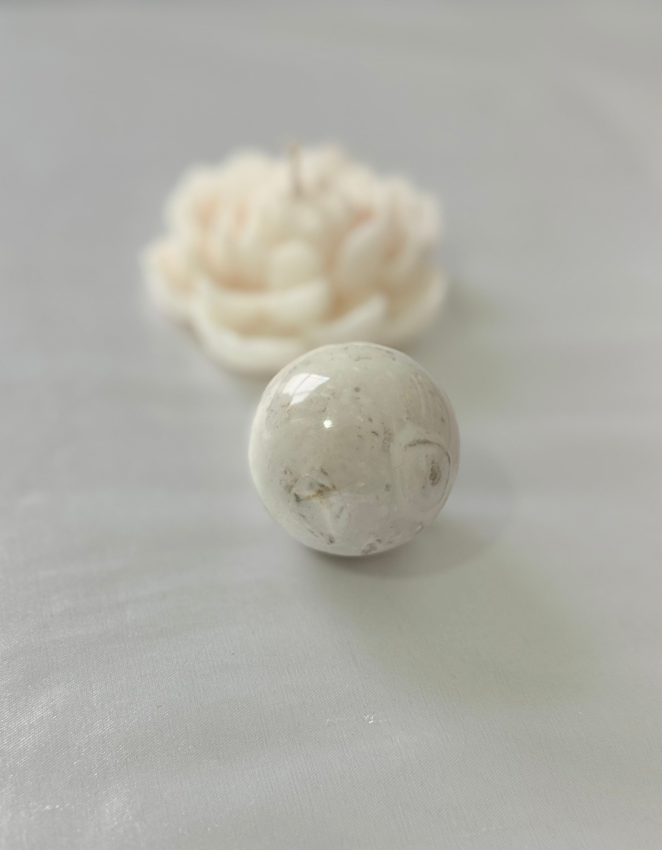 Esfera de Ónix Blanco – 45 mm