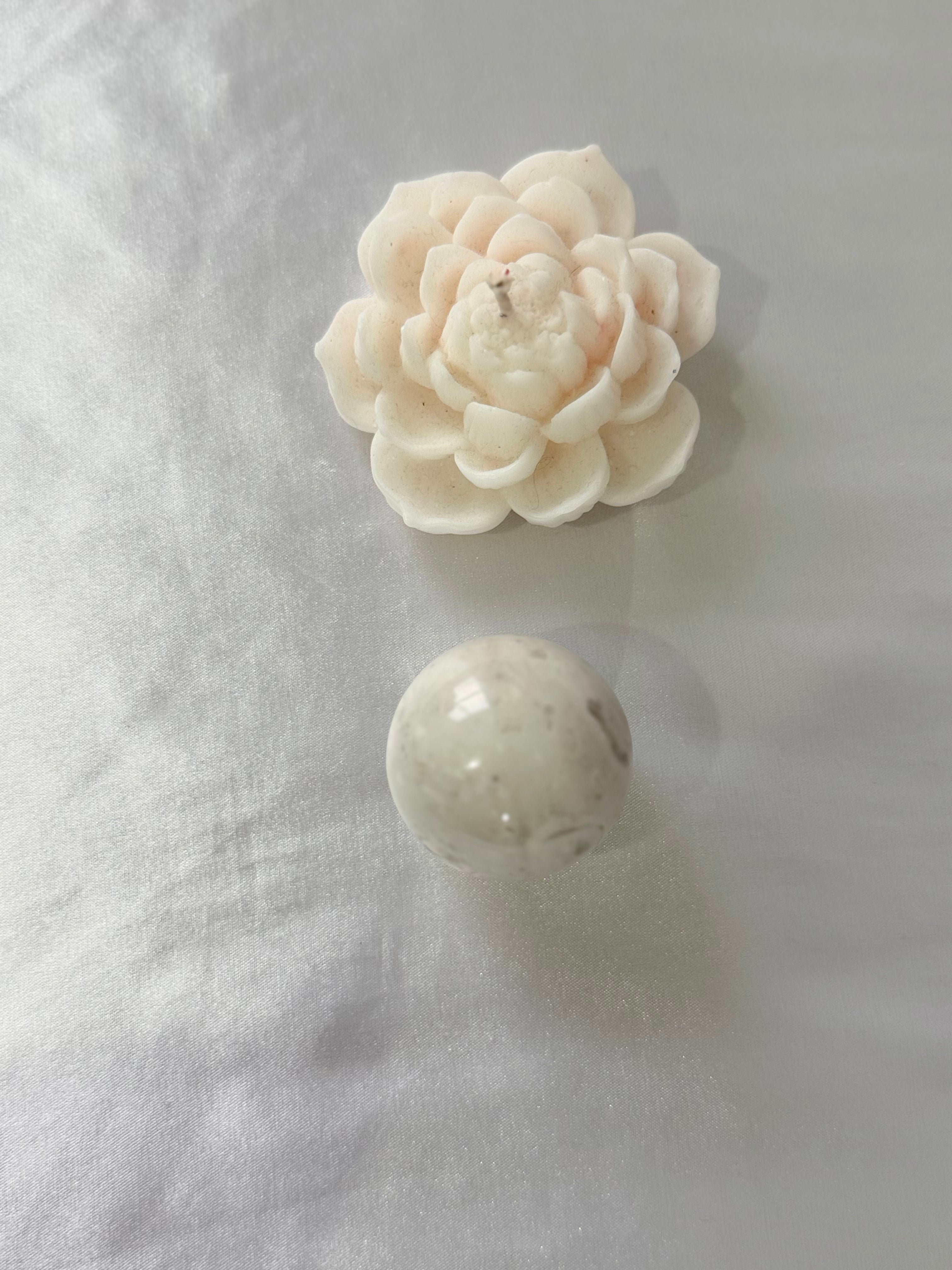 Esfera de Ónix Blanco – 45 mm