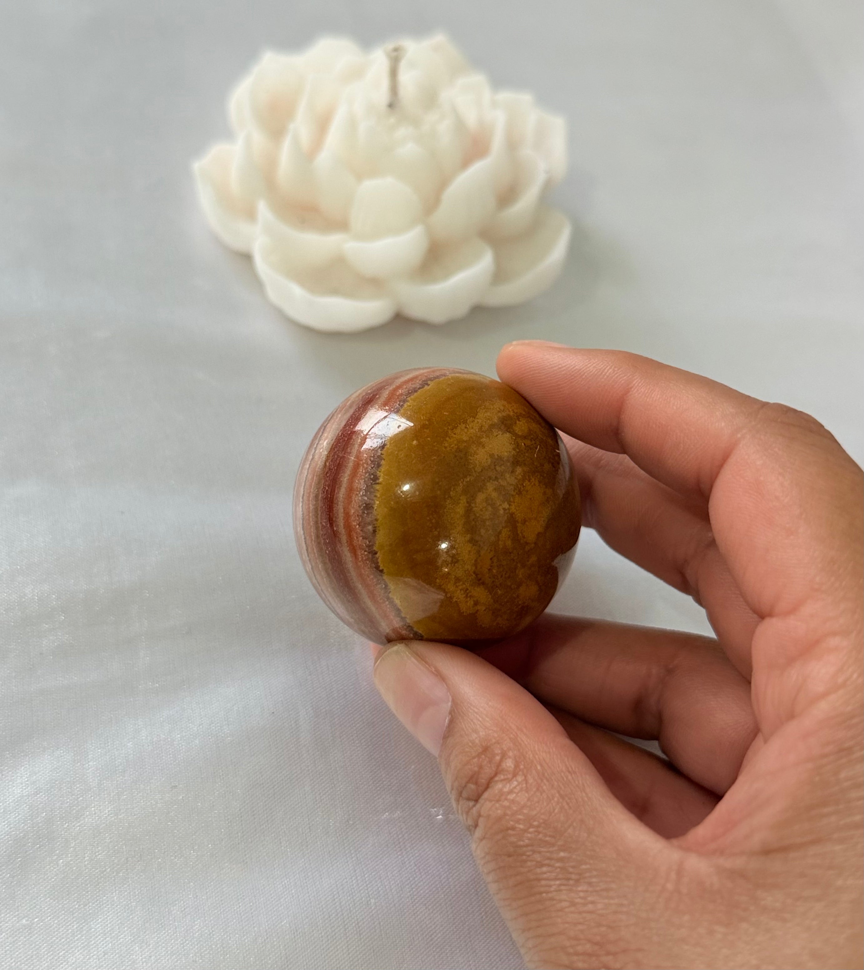 Esfera de Ónix Naranja – 45 mm