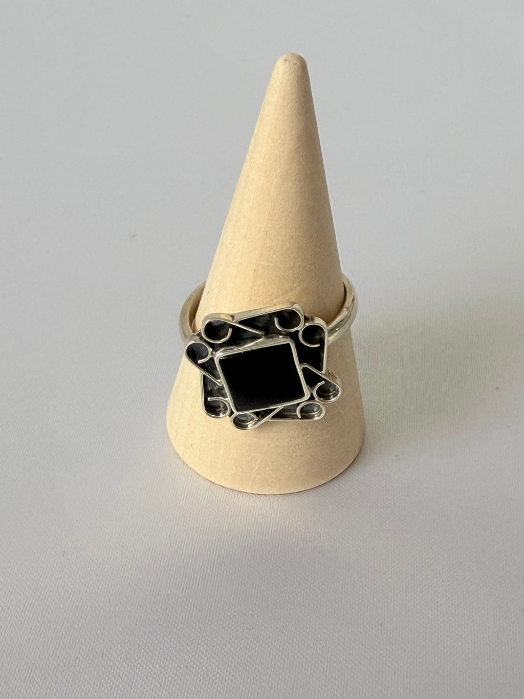 Anillo de Obsidiana Negra en Plata 950 | Umbral