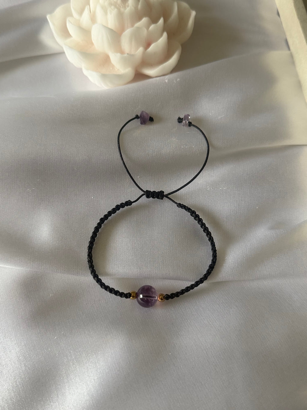 Pulsera Ajustable de Amatista Natural