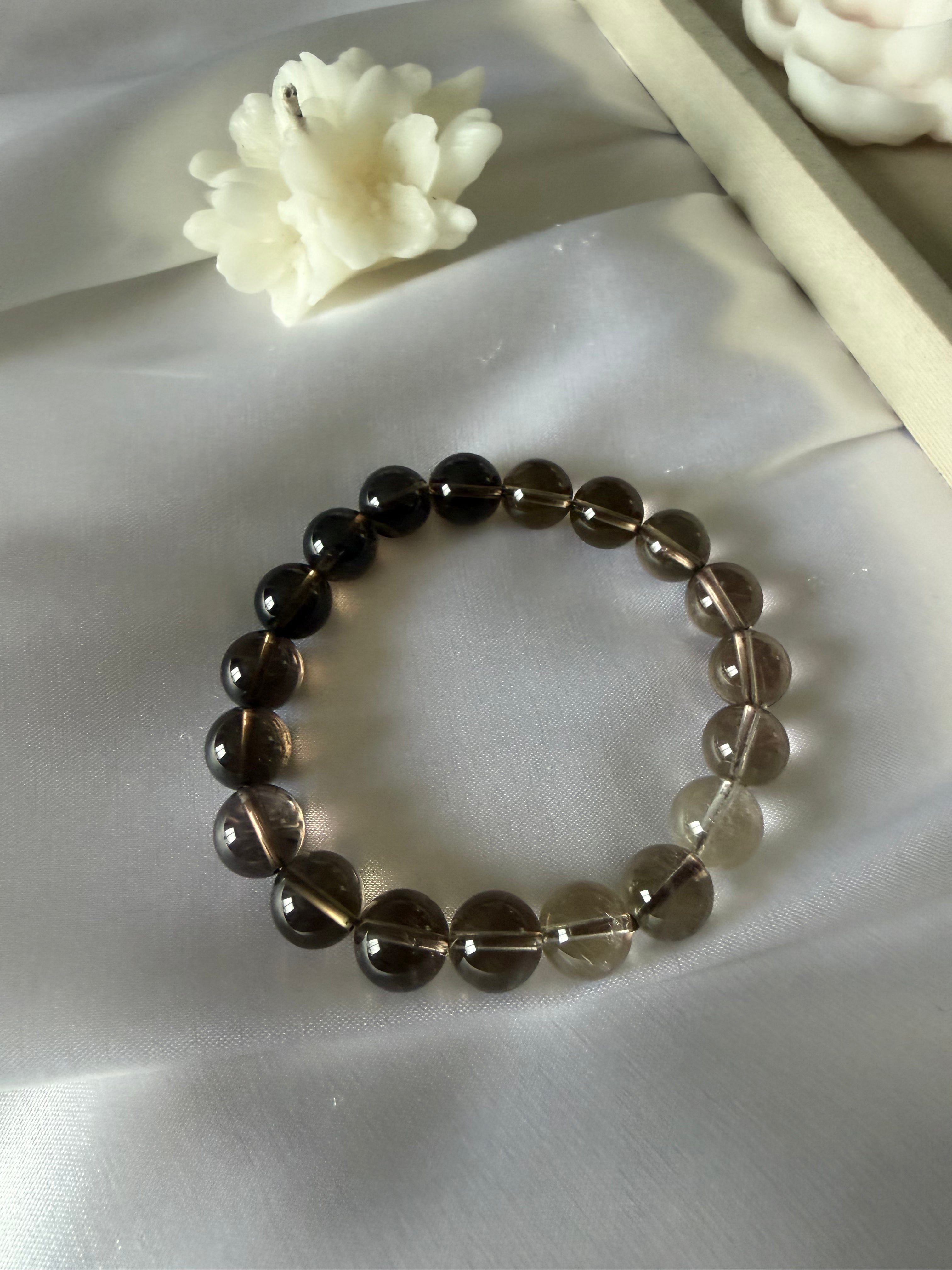 Pulsera de Cuarzo Ahumado Natural 10 mm