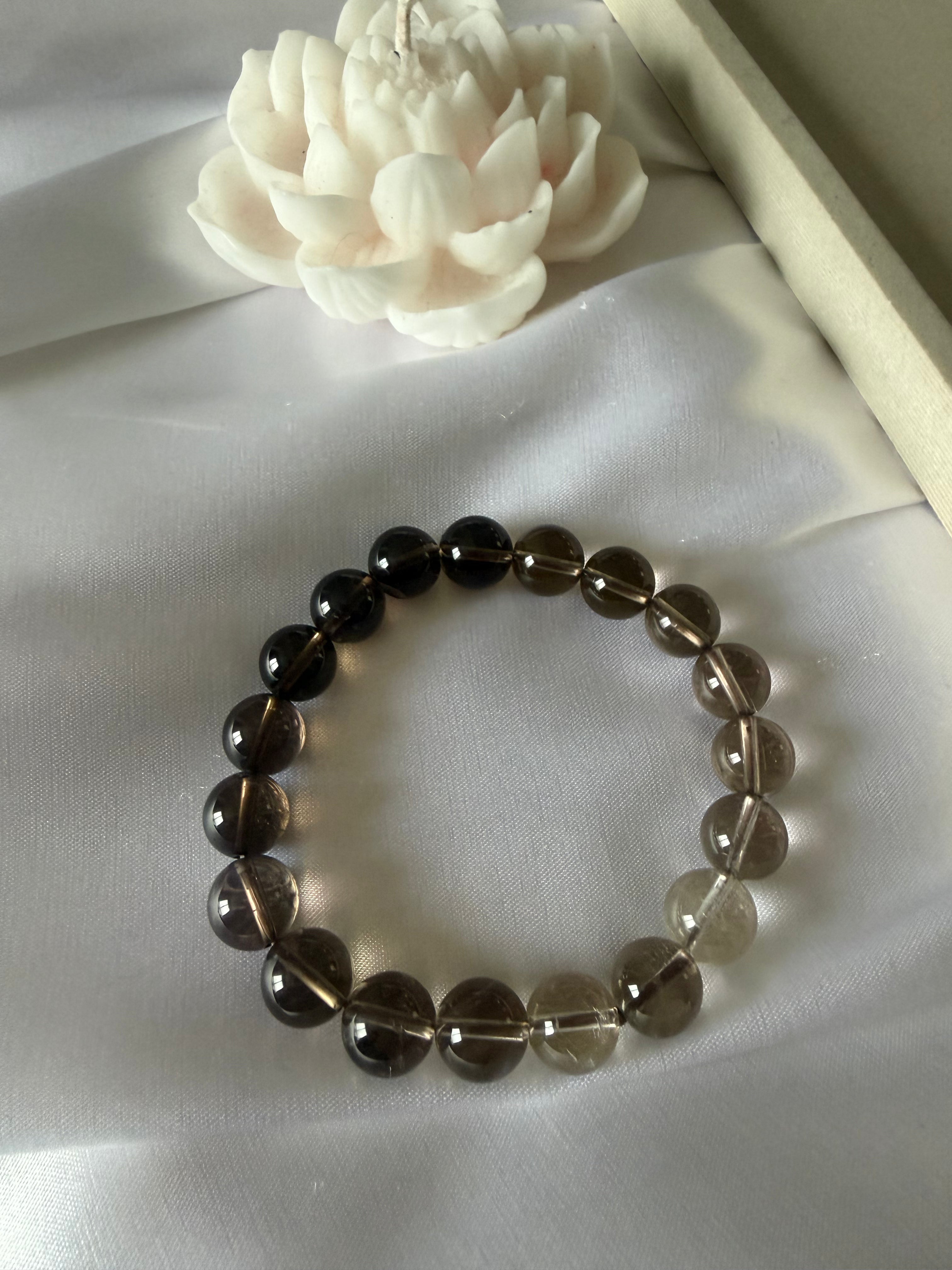 Pulsera de Cuarzo Ahumado Natural 10 mm
