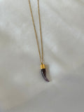 Collar Colmillo de Amatista Natural